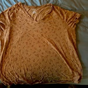 Orange shirt with flowers